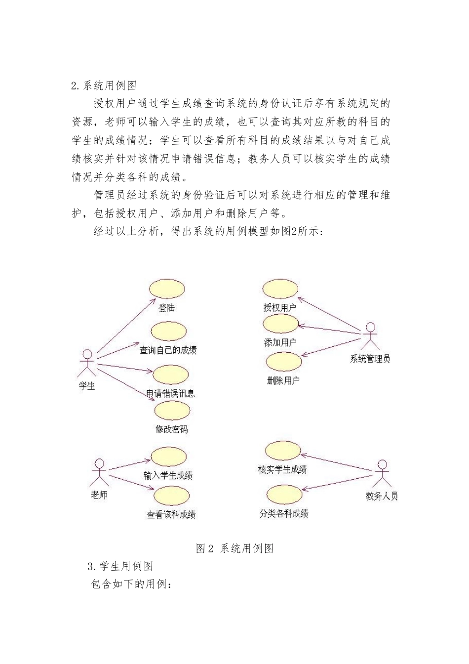 UML学生管理系统设计说明_第3页