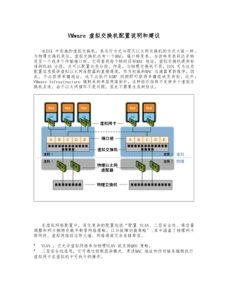 VMware-虚拟交换机配置说明和建议