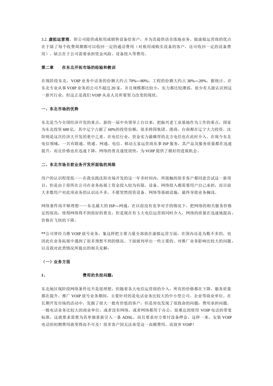VOIP市场运作方案报告_第3页