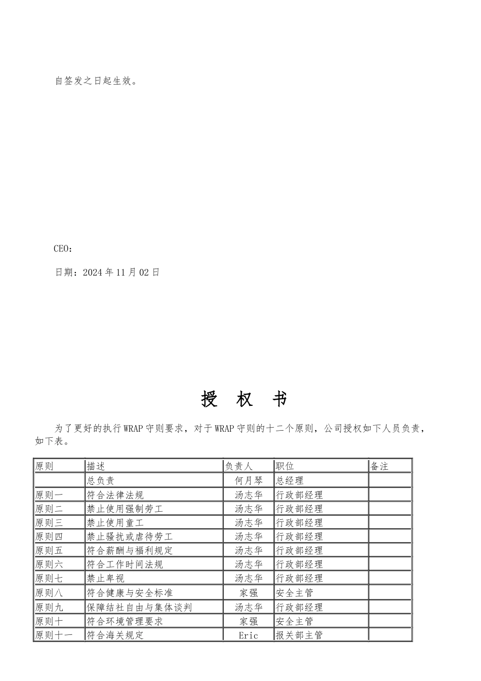 WRAP社会责任管理手册范本_第2页