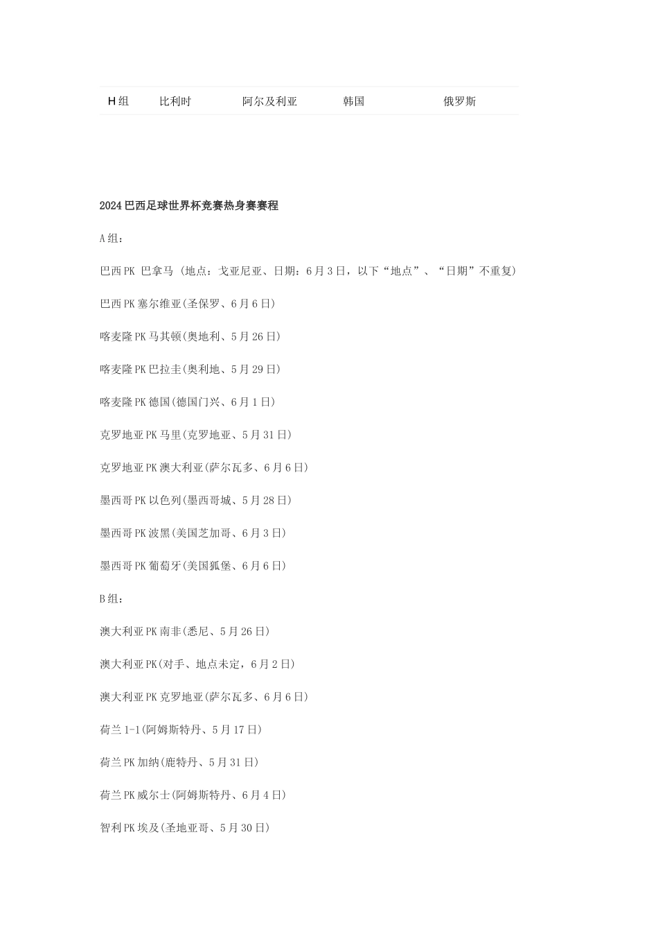 XXXX巴西足球世界杯赛程直播时间表_第2页
