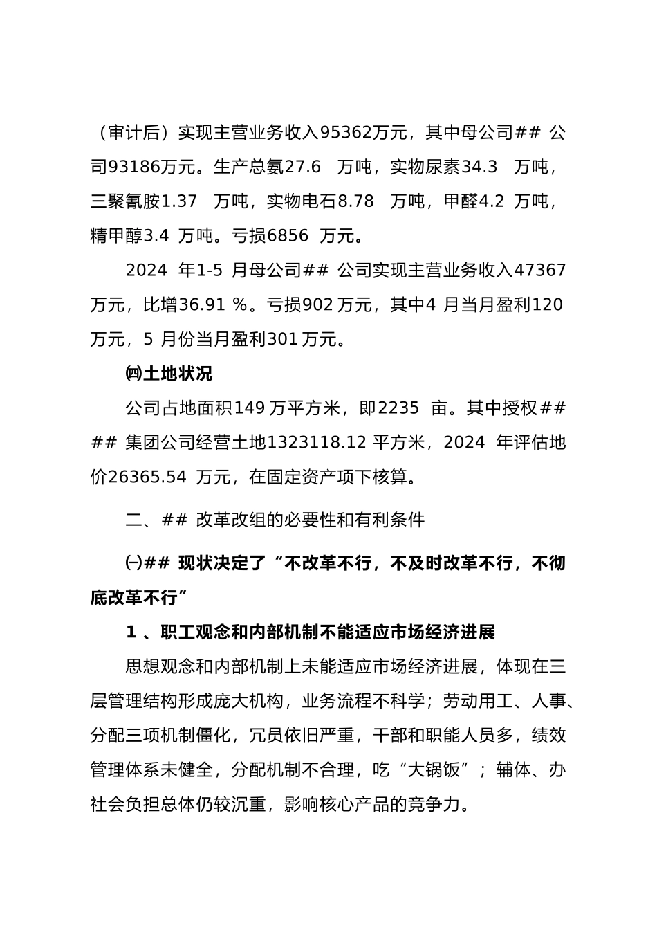 XXXX国有大型化工企业改革重组方案_第3页