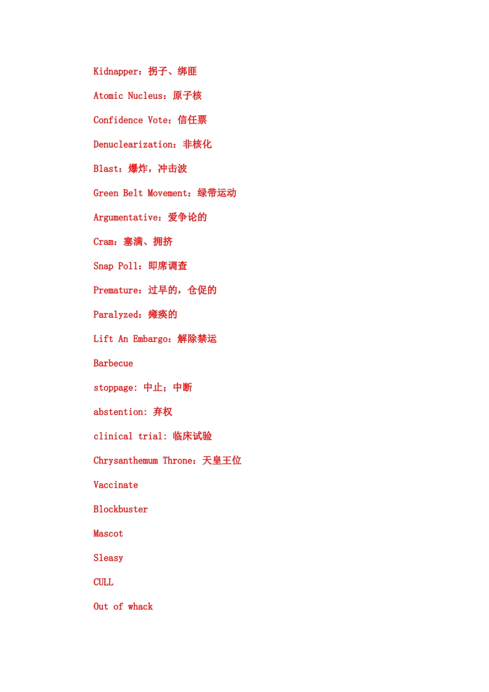 XXXX年VOA常用英文词汇_第2页