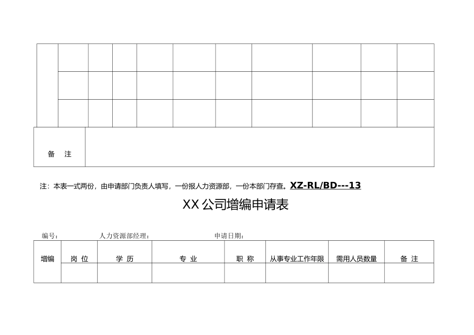 xx公司招聘申请表_第2页