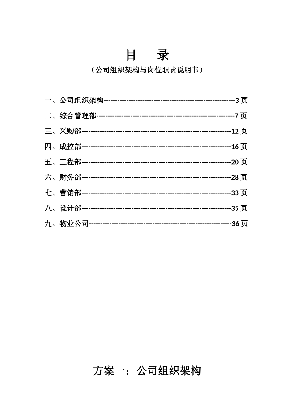 XX公司组织架构与岗位职责汇总表_第2页