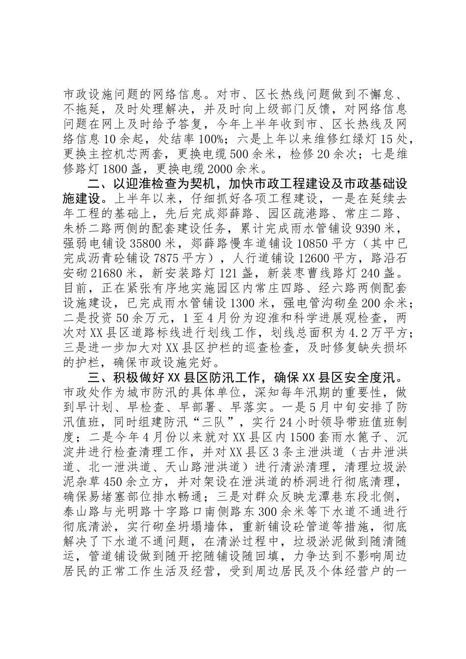 XX县区市政管理工作总结报告_第2页