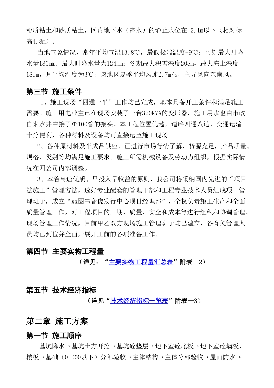 xx图书音像发行中心施工组织设计_第3页
