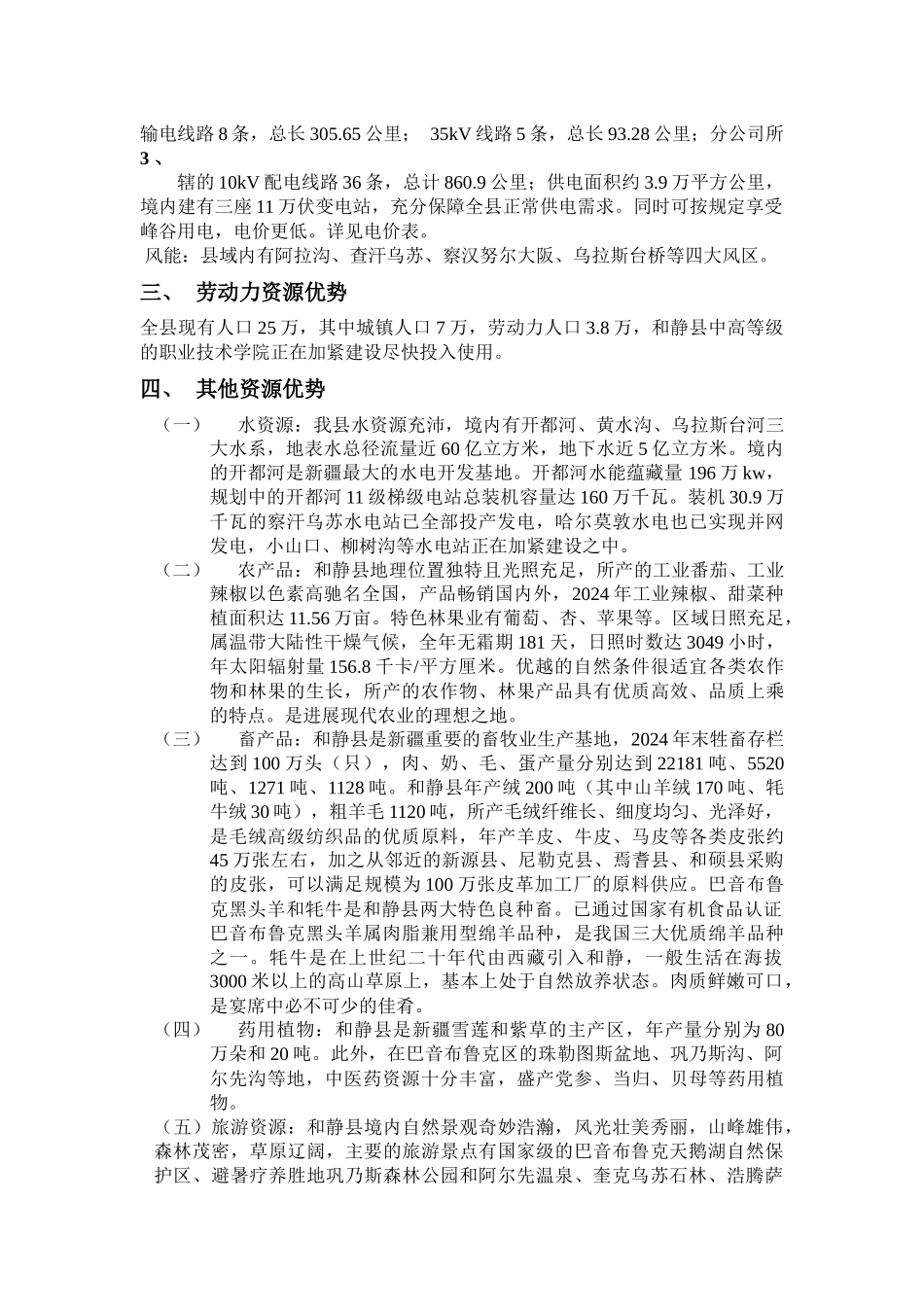 XX年和静县项目册_第3页