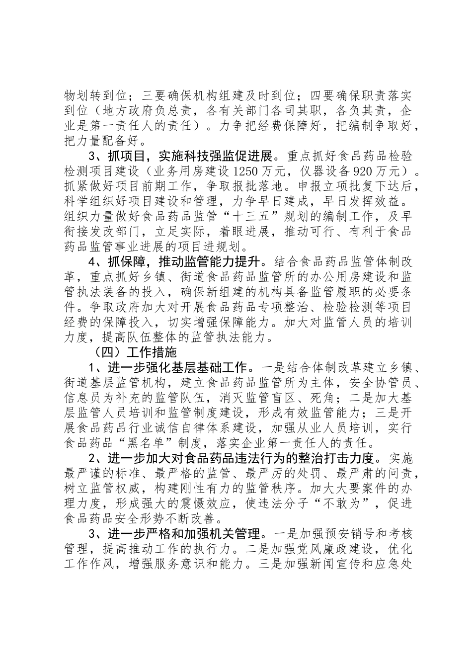 XX年食品药品监管工作计划_第2页