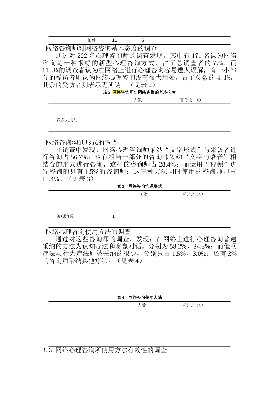 z3551范文-心理咨询师及相关人员网络心理咨询的实证研究+讨论_第2页