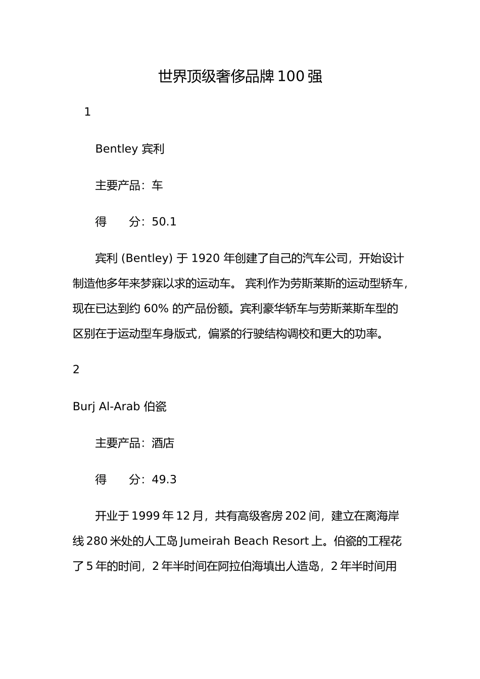 zd世界顶级奢侈品牌100强doc52_第1页