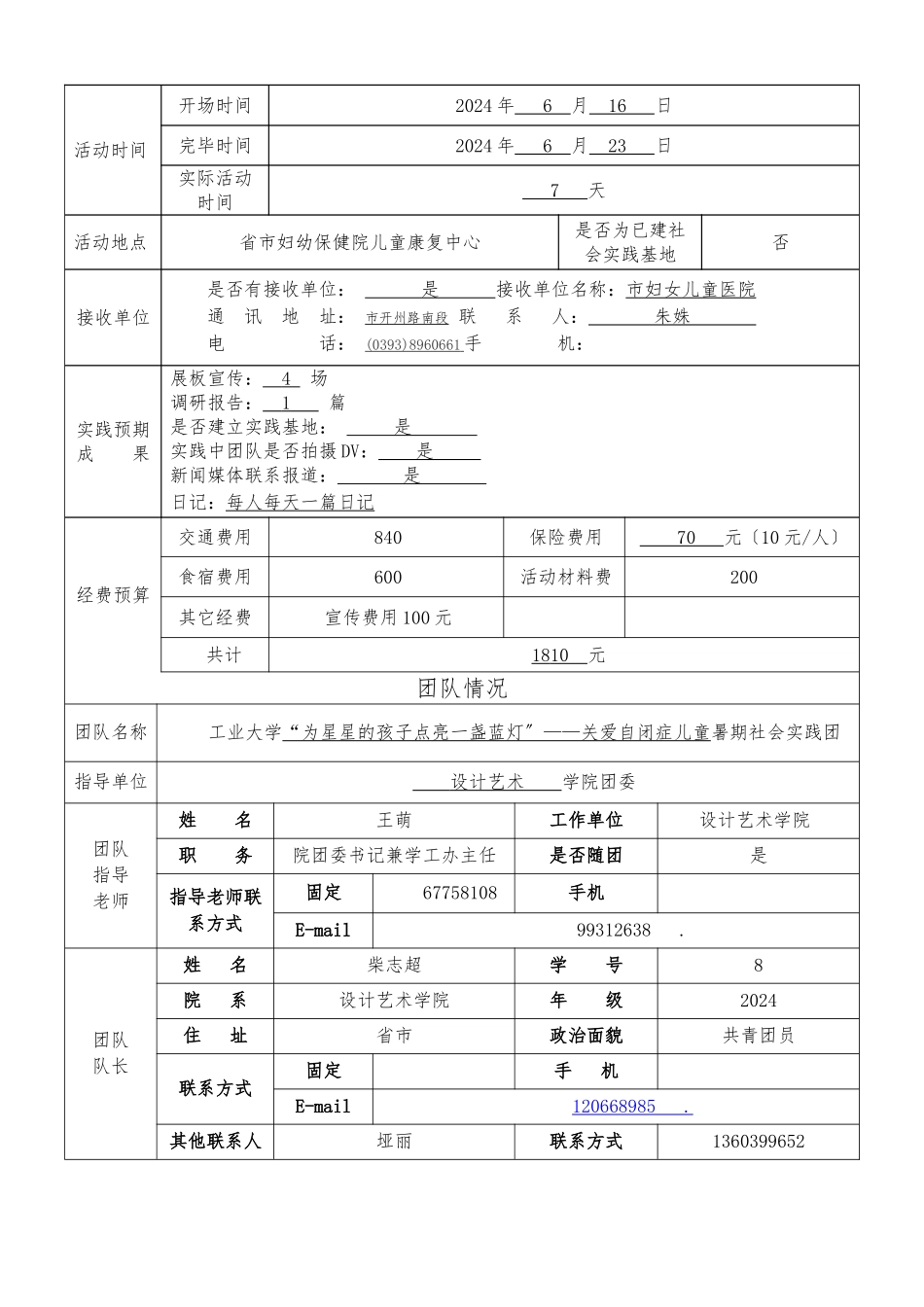 “为星星的孩子点亮一盏蓝灯”——关爱自闭症儿童暑期社会实践_第2页