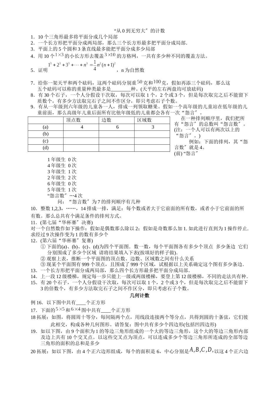“从0到无穷大”的计数作业_第1页