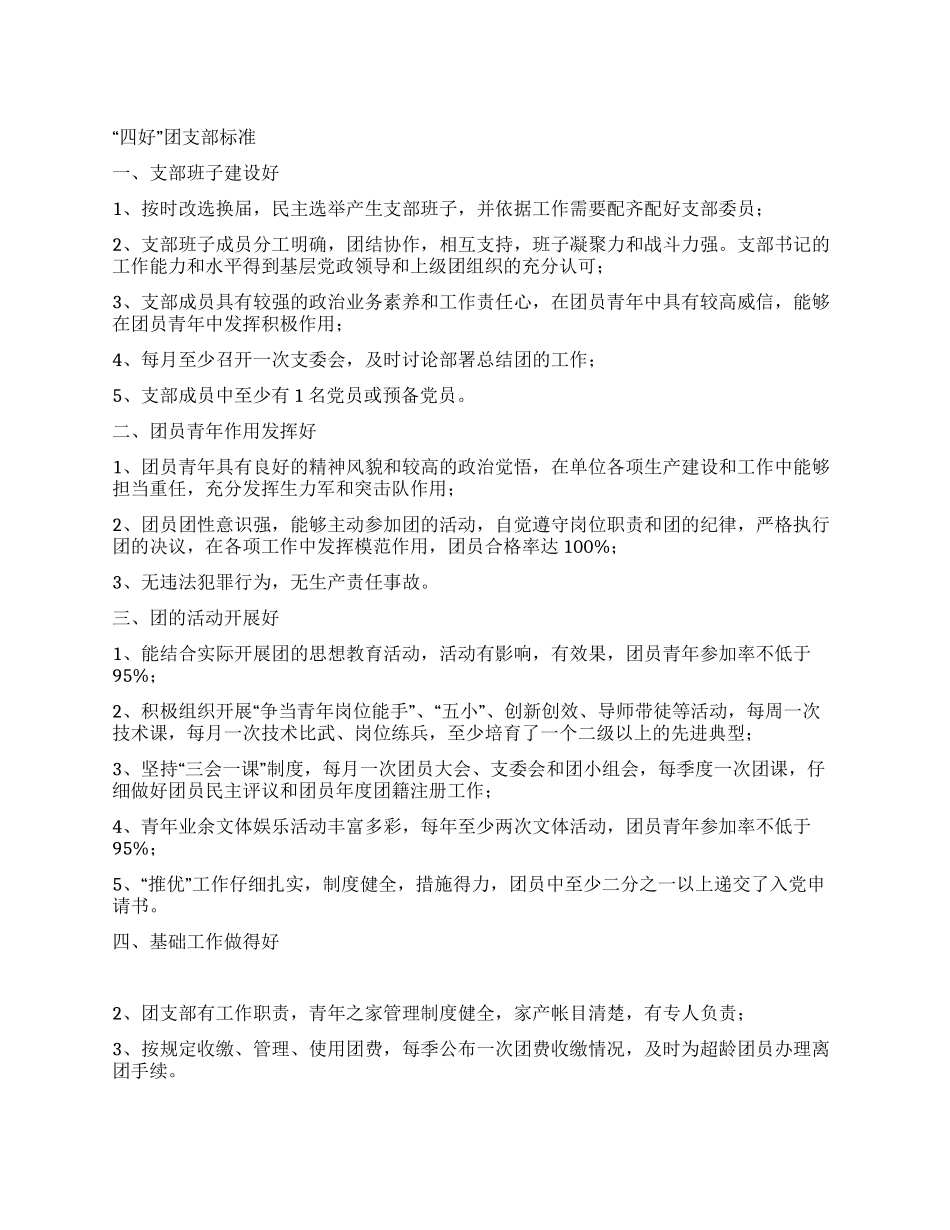 “四好团支部标准_第1页