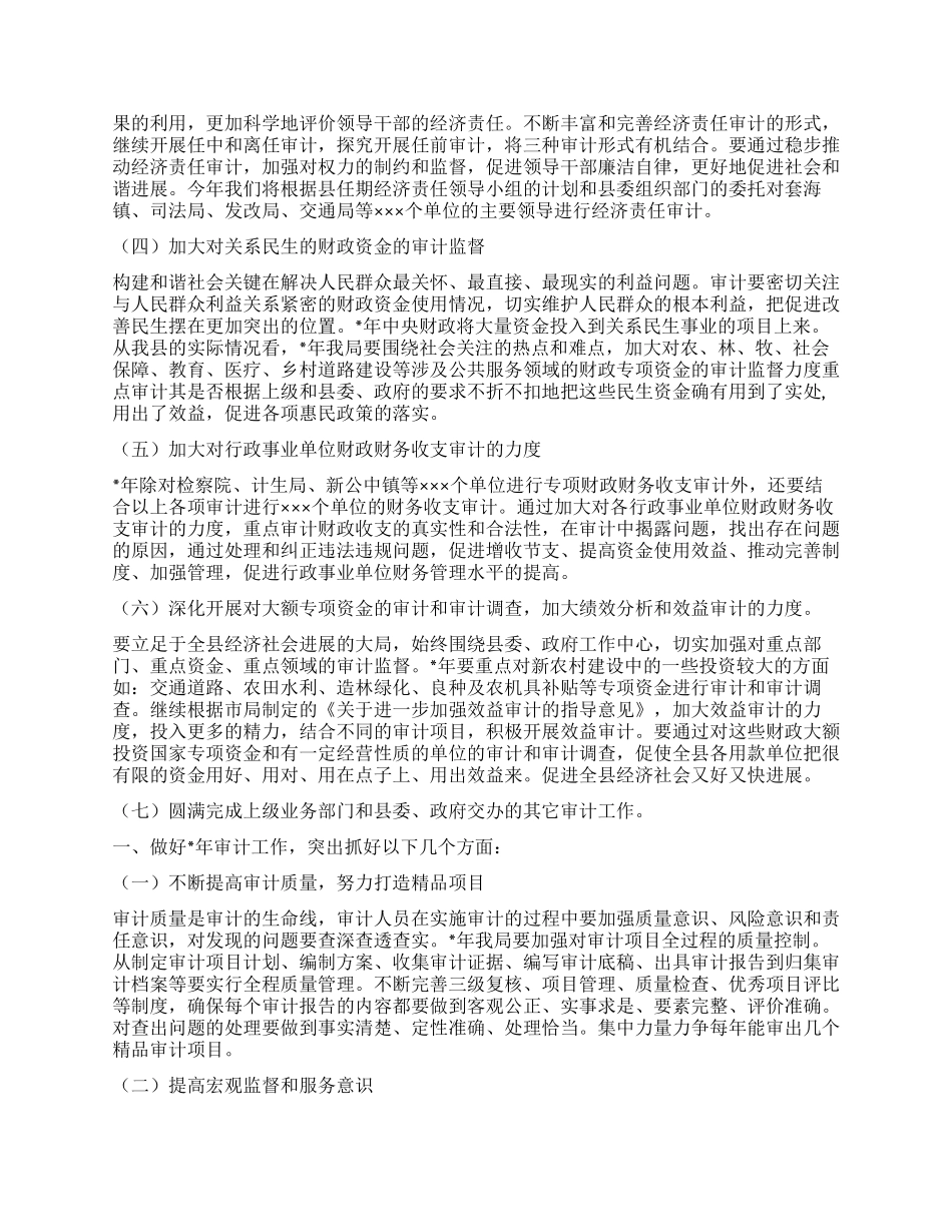 “审计局审计计划财政工作计划_第2页