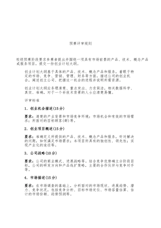 “挑战杯”某省大学生创业计划大赛