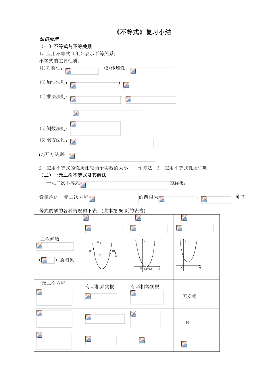 《不等式》复习小结_第1页