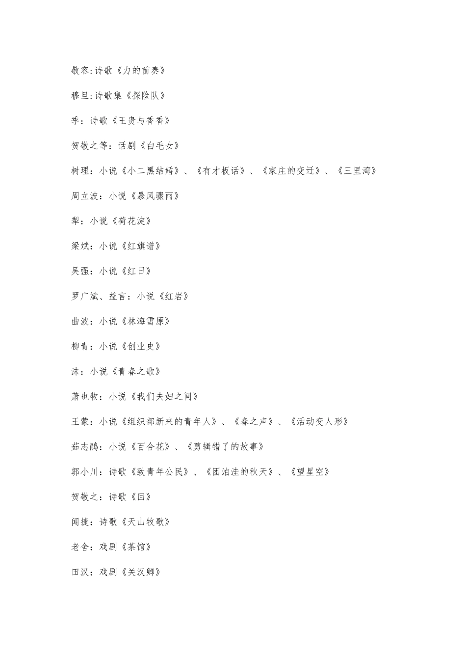 《中国现当代文学作品选》必读书目_第3页