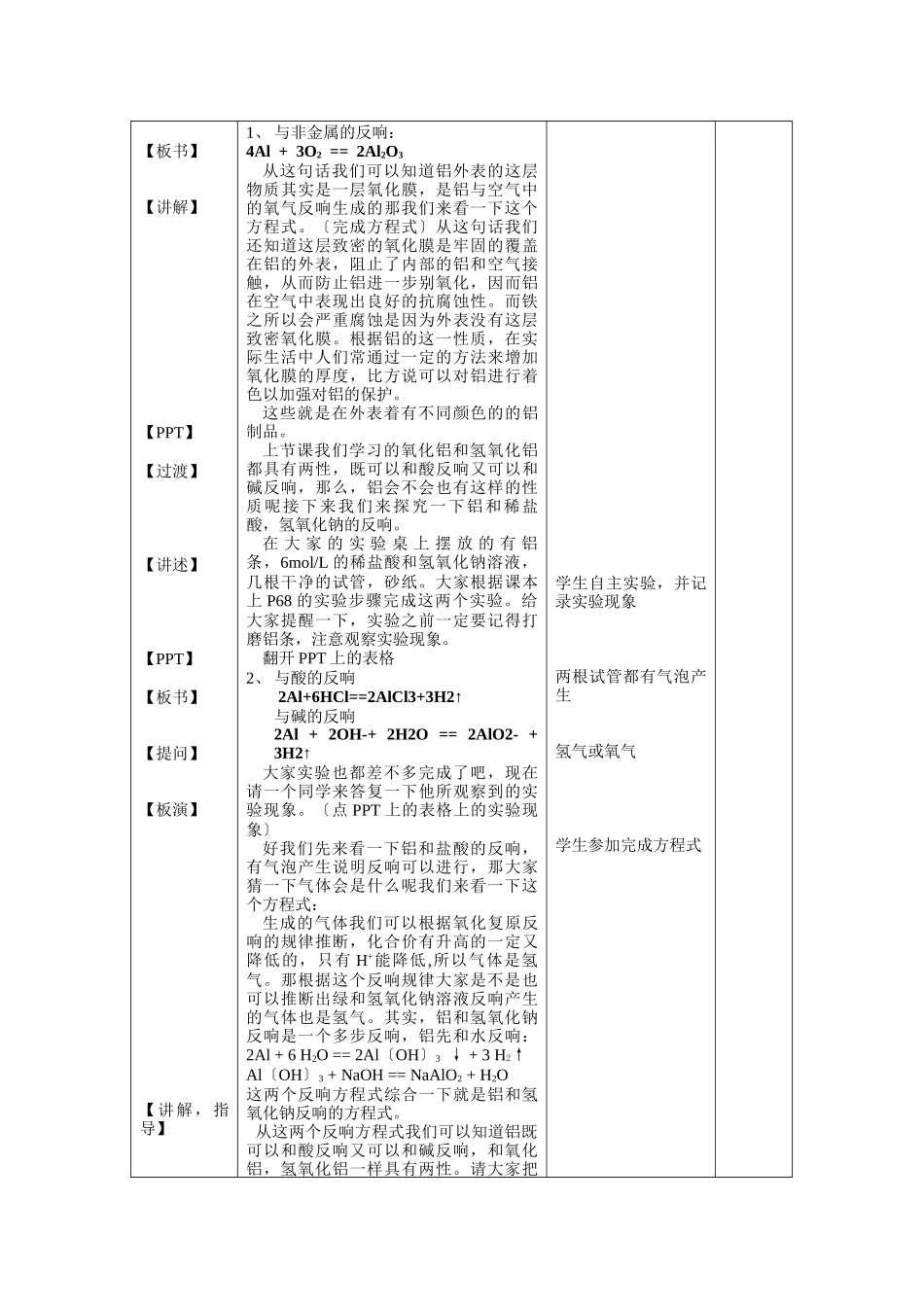 《从铝土矿到铝合金》教案5(苏教版必修1)_第2页