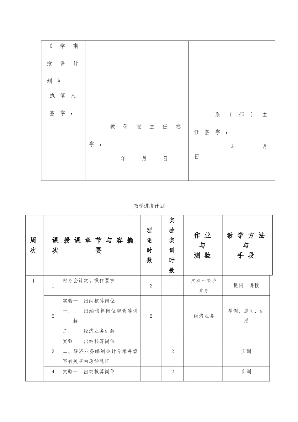 《会计综合模拟实训》授课计划_第3页