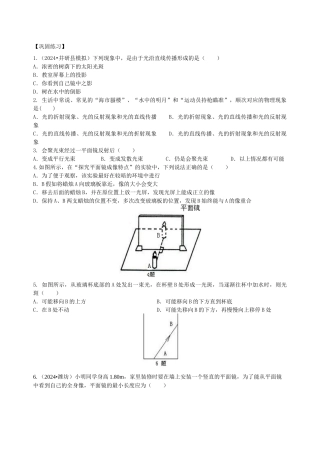 《光现象》全章复习与巩固-巩固练习(提高)
