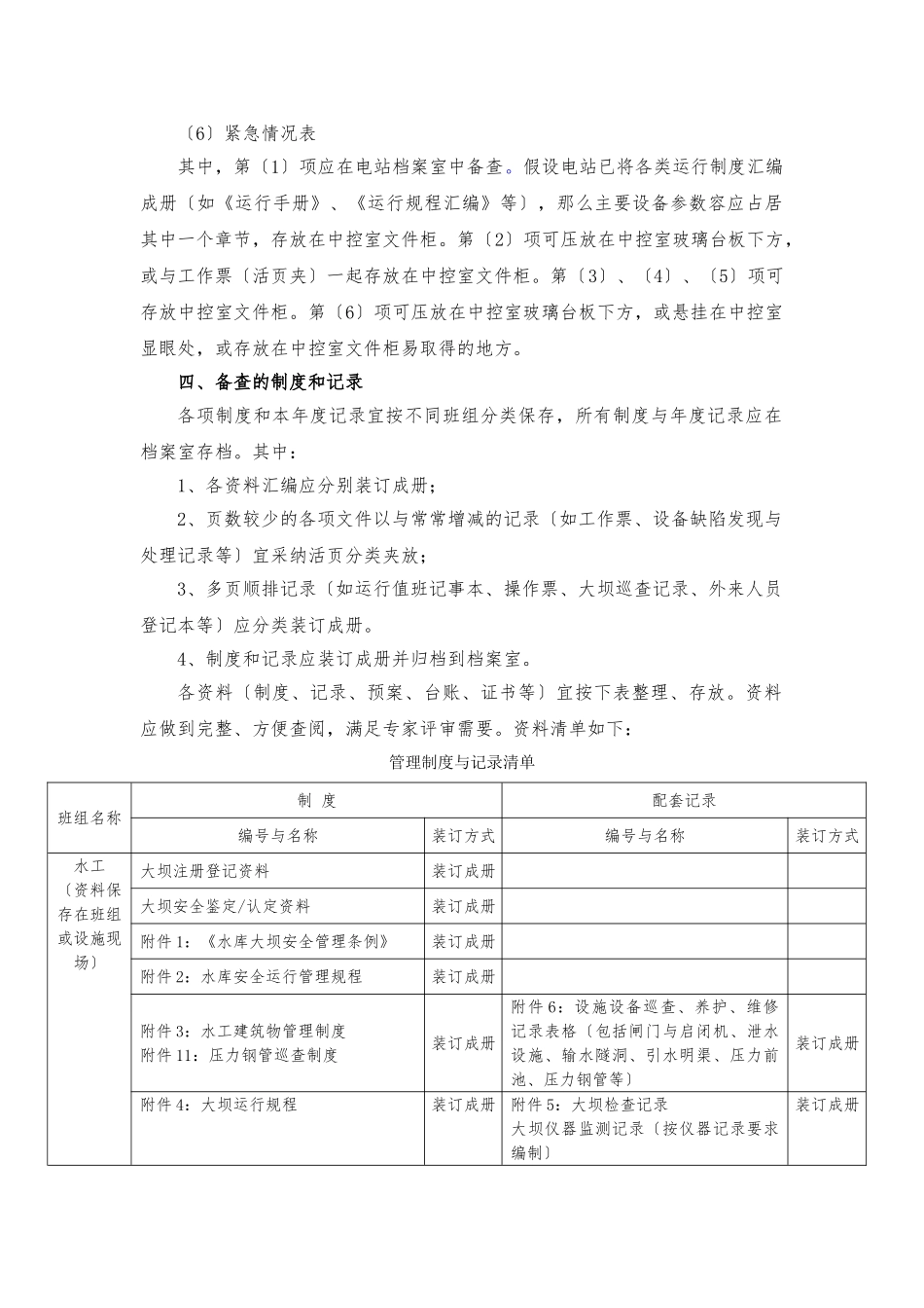 《创建安全标准化水电站的提供备查资料清单》_第2页