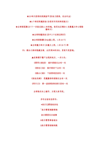 《暗黑血统1》物品收集