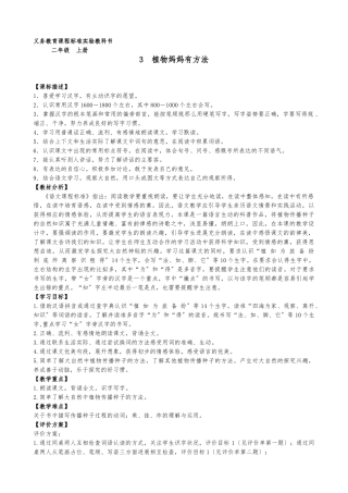 《植物妈妈有办法》教（学）案