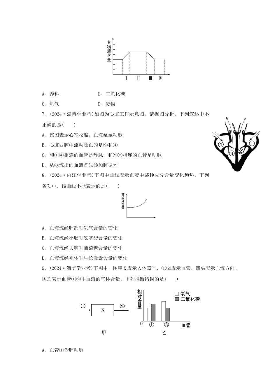《第1节-人体内物质的运输》同步练习1_第2页