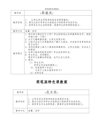 《简笔画》校本课程教案