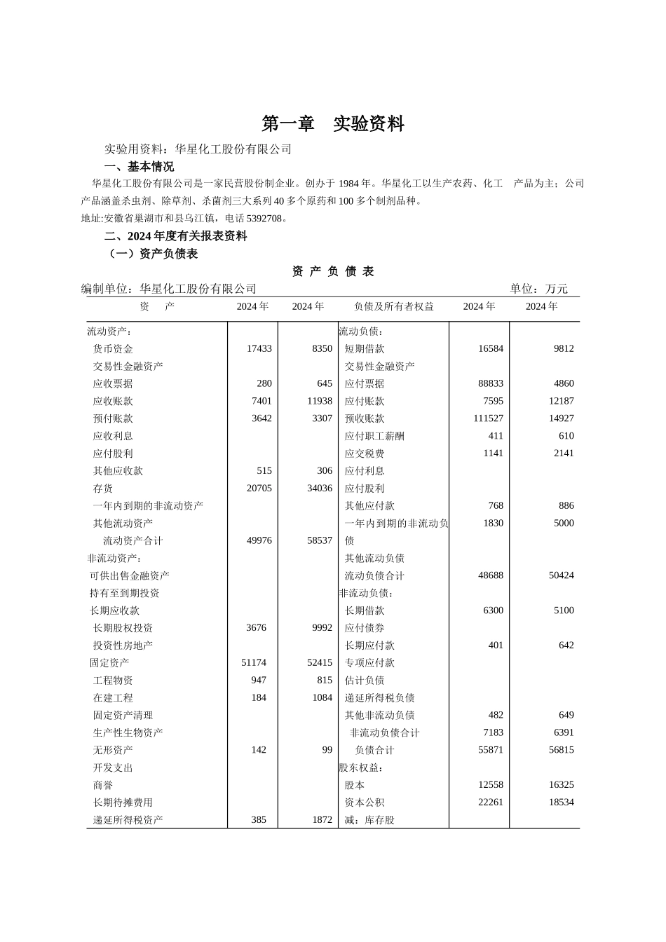 《财务分析综合实验》报告书_第2页