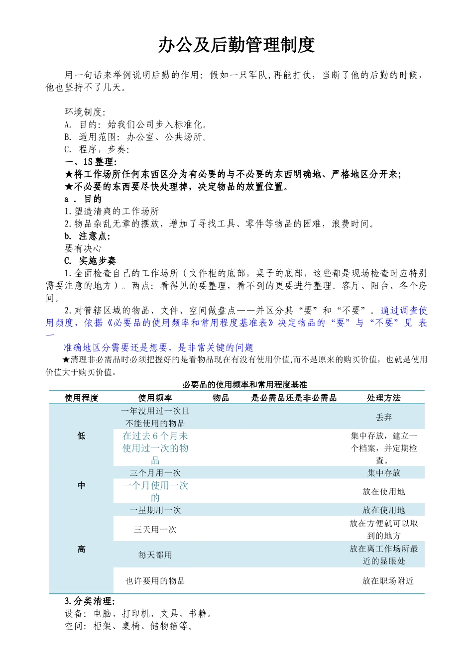 【龙雀令】办公及后勤管理制度执行书(排版)_第1页