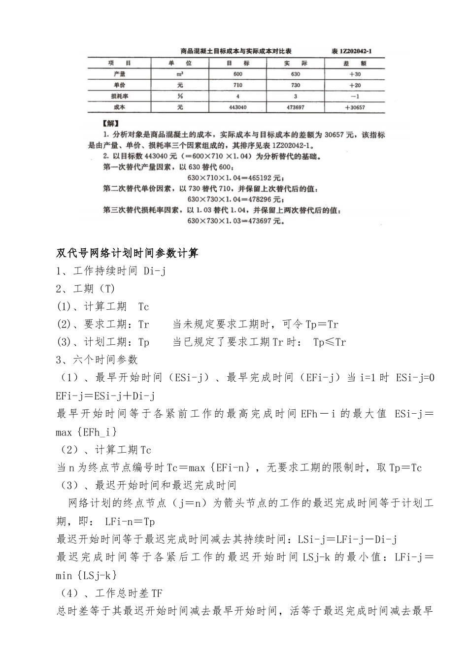 一级建造师项目管理公式汇总_第3页