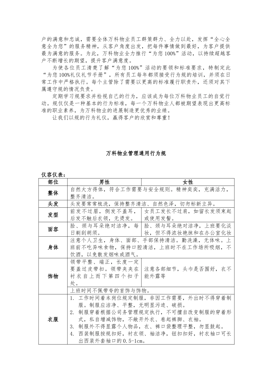 万科公司礼仪礼节培训手册范本_第3页