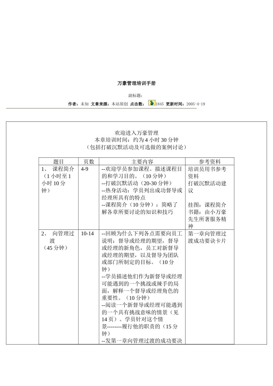 万豪酒店管理集团培训手册_第1页