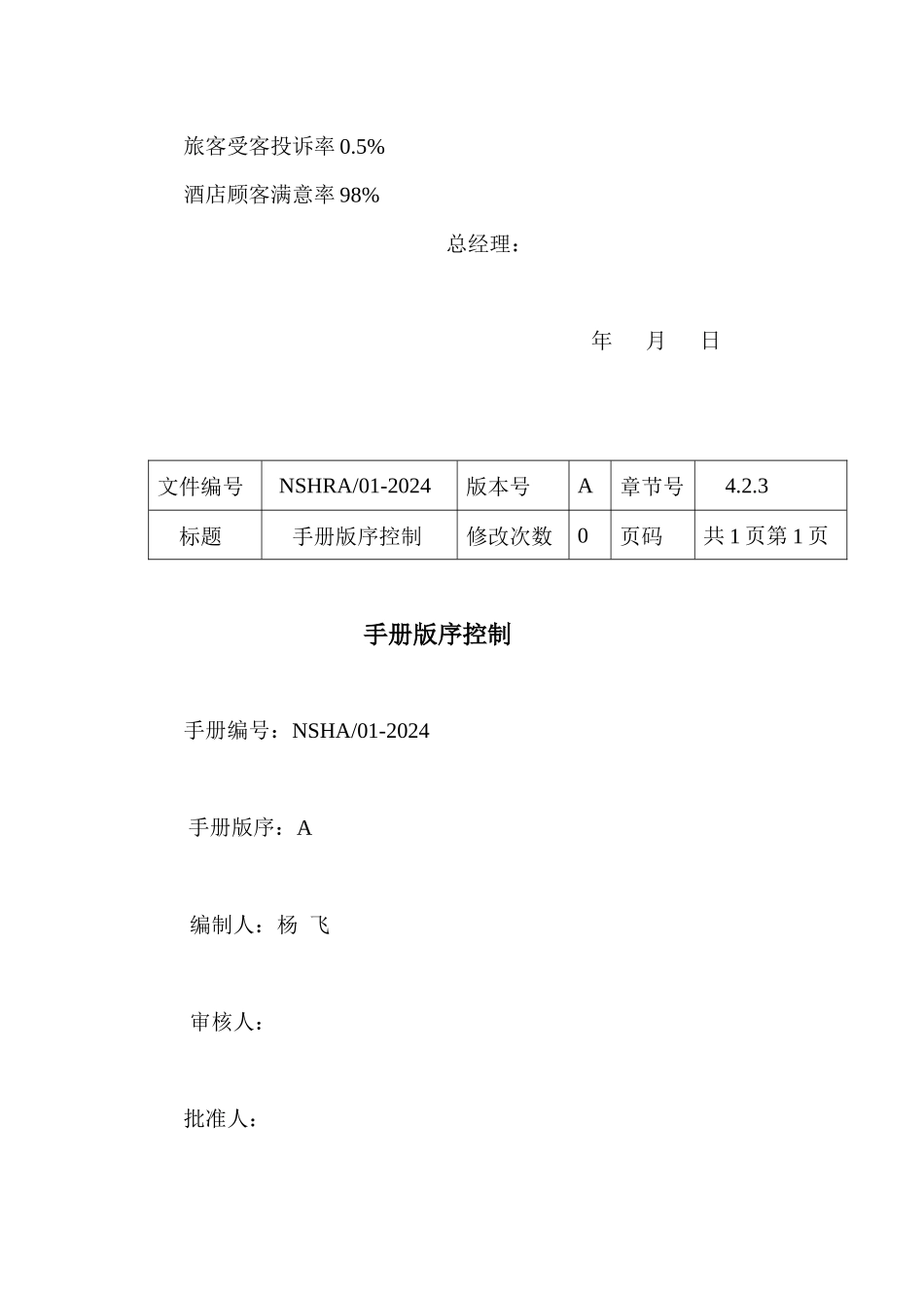 三亚南山观音苑质量手册_第2页