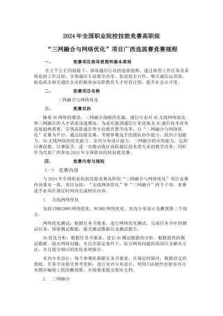 三网融合与网络优化项目规程