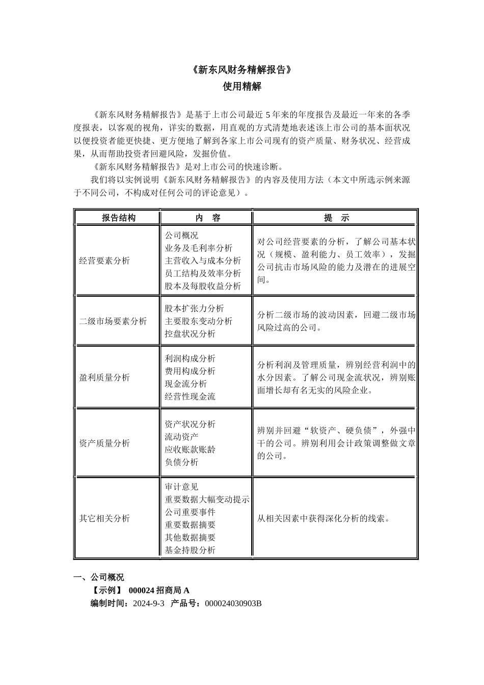 上市公司新东风财务精解报告_第1页
