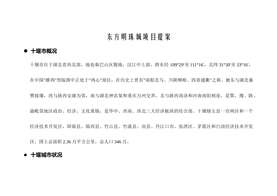 东方明珠城项目提案_第1页