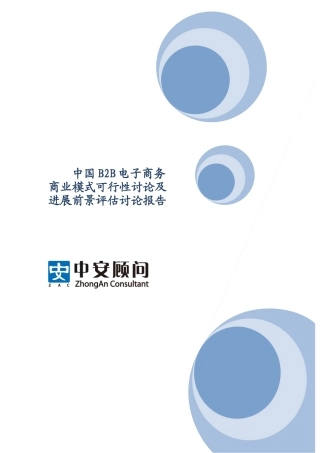 中国B2B电子商务商业模式可行性研究及发展前景评估研究