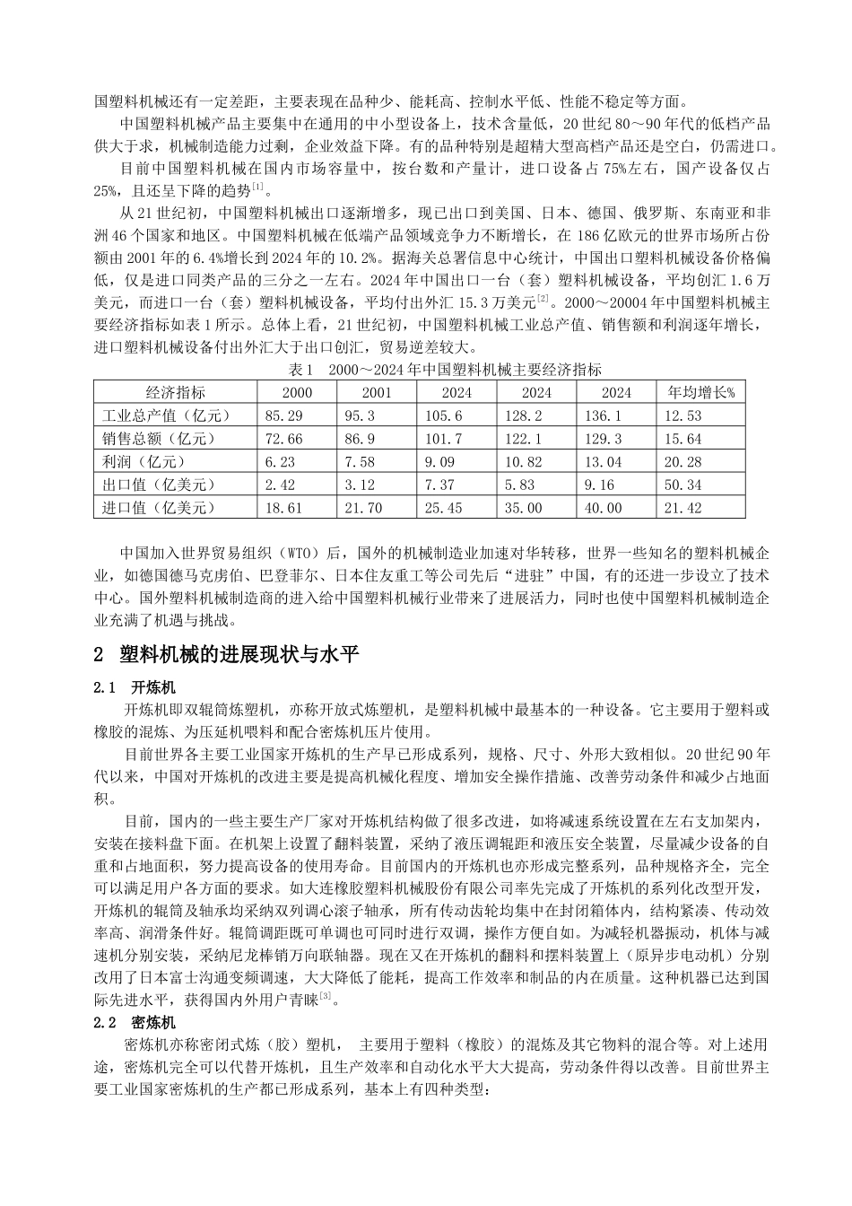 中国塑料机械发展现状与展望doc-中国塑料机械发展现状与_第2页