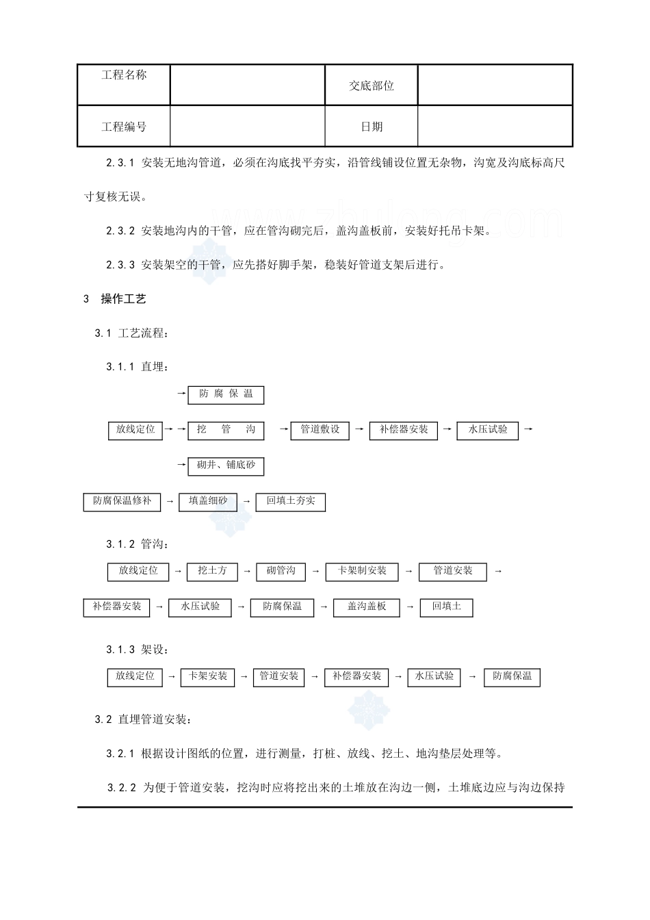 中央空调施工安装室外供热管道安装工艺_第2页