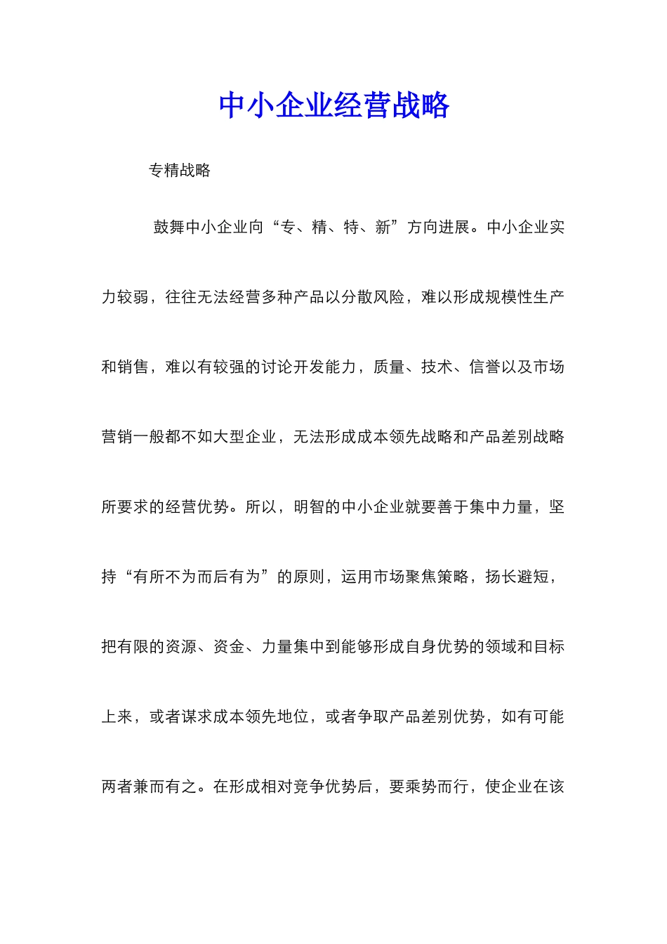 中小企业经营战略_第1页
