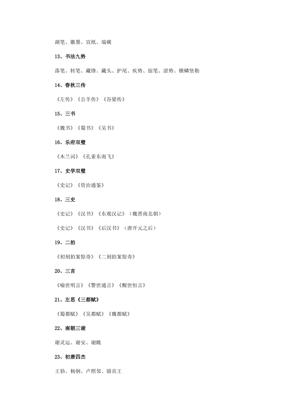 中小学生必“背”的100个文学常识_第2页