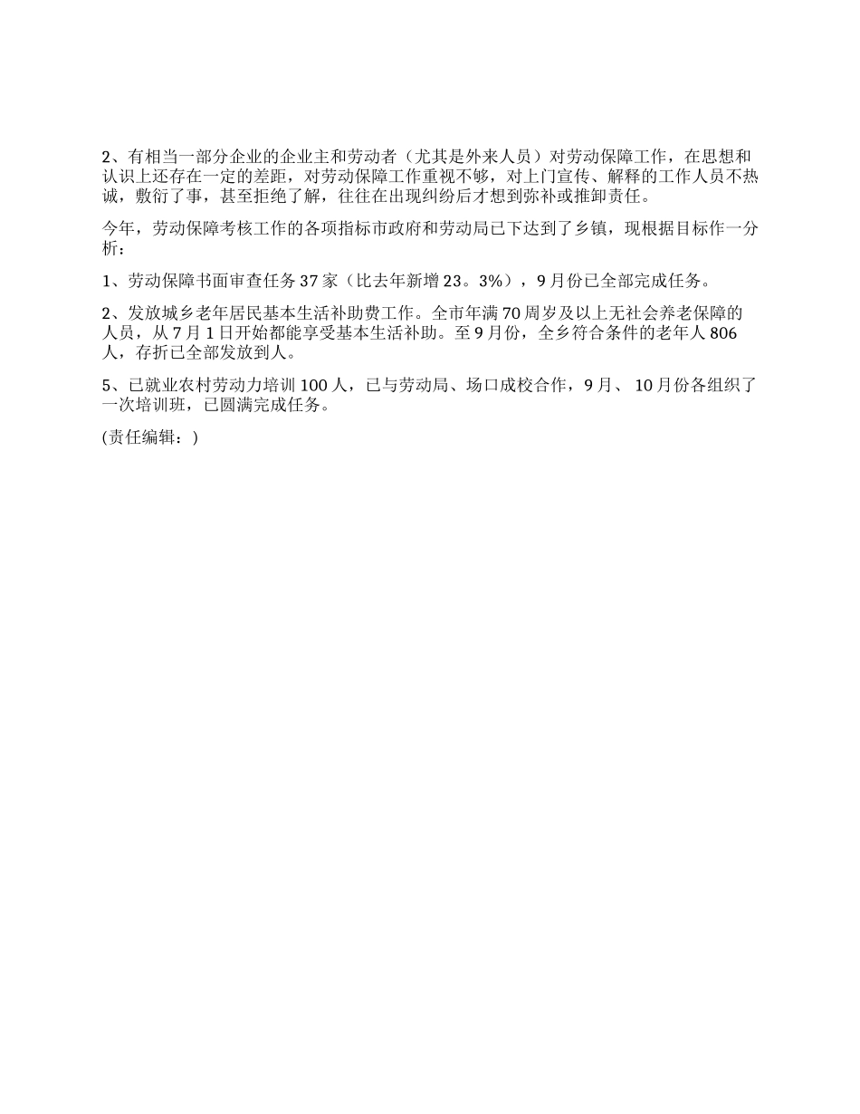 乡劳管站2024年工作总结_第1页