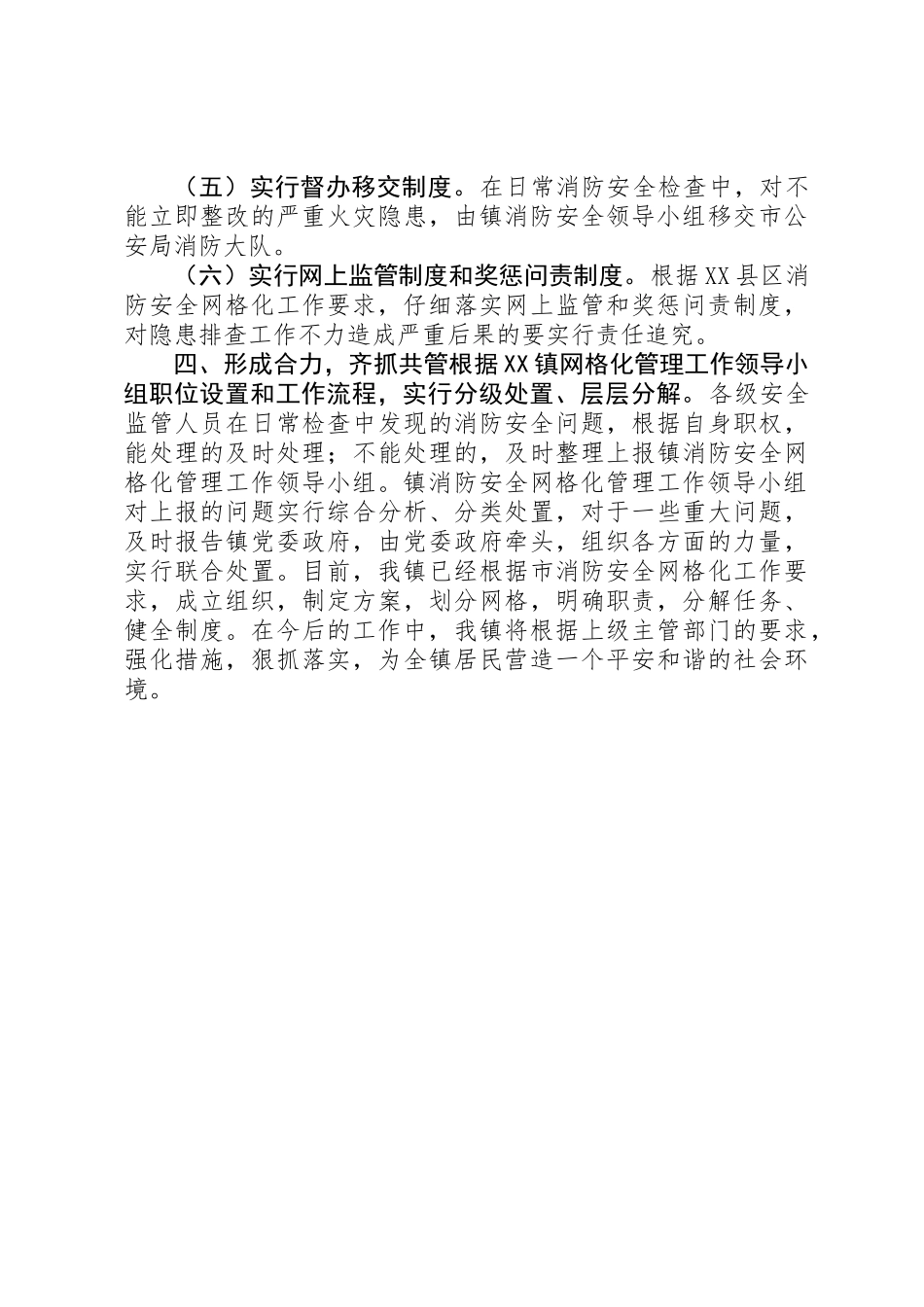 乡镇消防安全网格化工作落实情况汇报_第3页