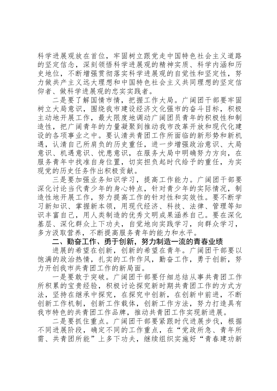 书记在团干部培训会发言_第2页