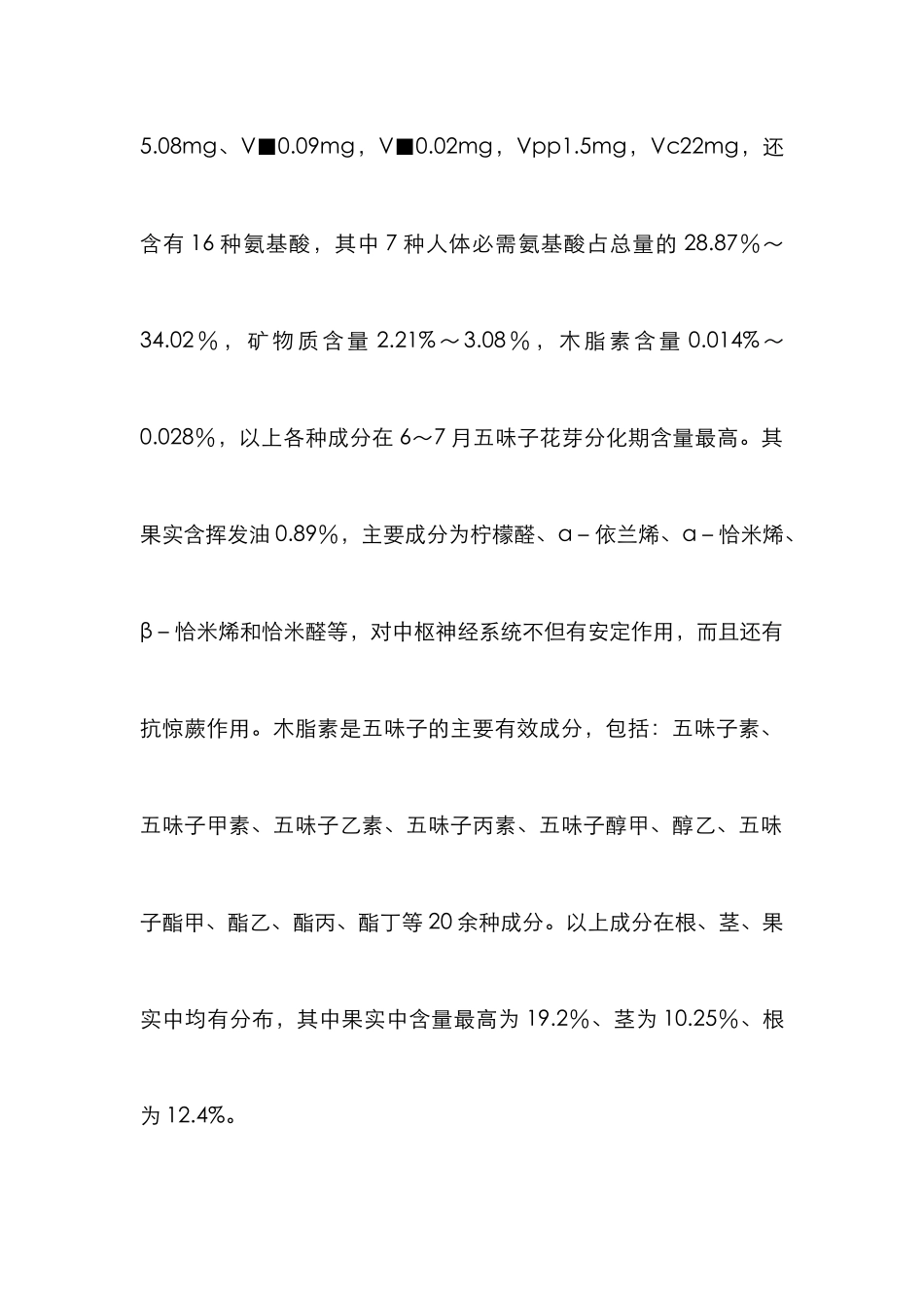 五味子的营养成分_第2页