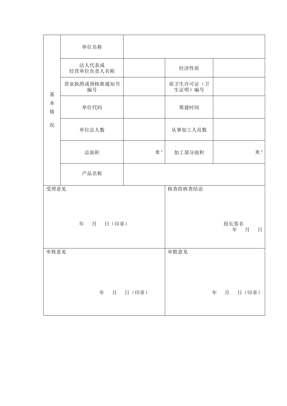 五类经营单位开业审查申请书_第3页