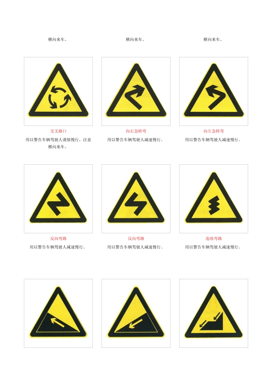 交通标志图及含义-大全_第2页